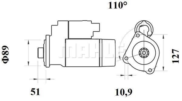 MS821 Mahle Original Стартер