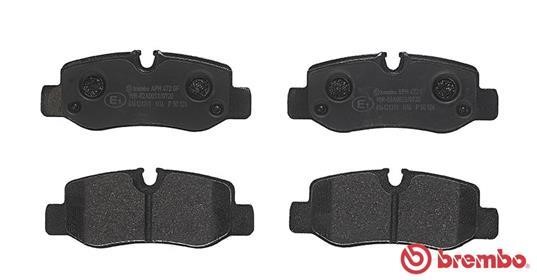 Тормозные колодки дисковые, комплект Brembo P 50 126