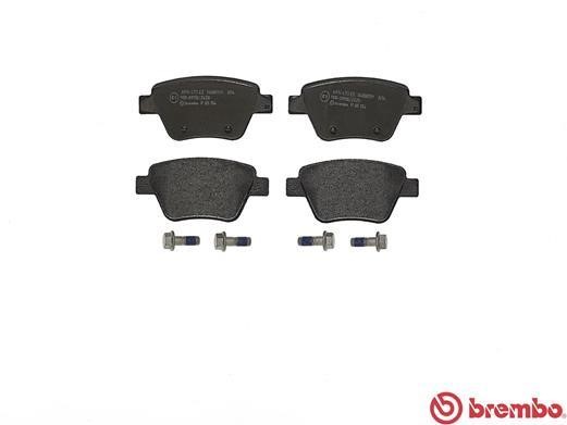 Тормозные колодки дисковые задние, комплект Brembo P 85 114