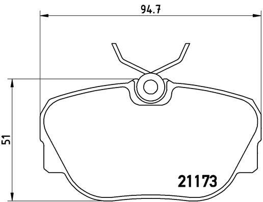 Тормозные колодки дисковые, комплект Brembo P 06 010