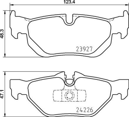 Тормозные колодки дисковые, комплект Brembo P 06 105