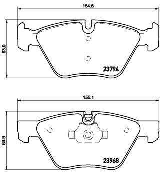 Тормозные колодки дисковые BREMBO XTRA, комплект Brembo P 06 036X