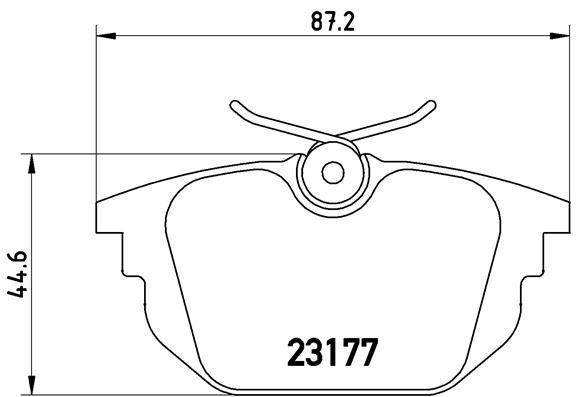 Тормозные колодки дисковые, комплект Brembo P 23 026