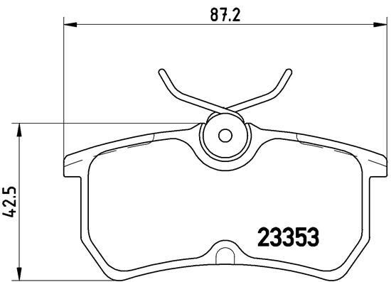 Тормозные колодки дисковые, комплект Brembo P 24 047
