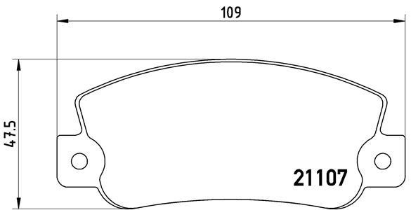 Тормозные колодки дисковые, комплект Brembo P 23 032