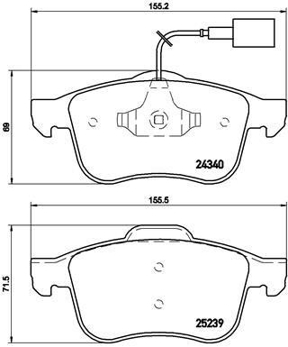 Тормозные колодки дисковые BREMBO XTRA, комплект Brembo P 23 132X