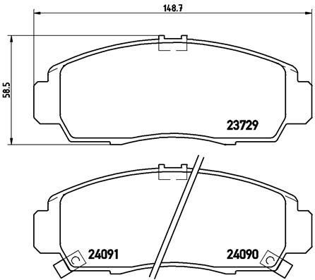 Тормозные колодки дисковые BREMBO XTRA, комплект Brembo P 28 034X