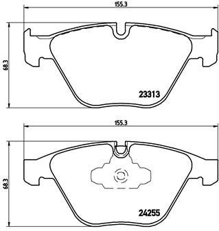 Тормозные колодки дисковые BREMBO XTRA, комплект Brembo P 06 055X