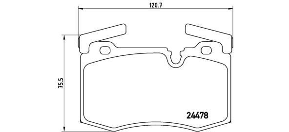 Гальмівні колодки, комплект Brembo 07.B314.74