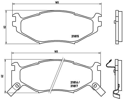 Тормозные колодки дисковые, комплект Brembo P 11 007