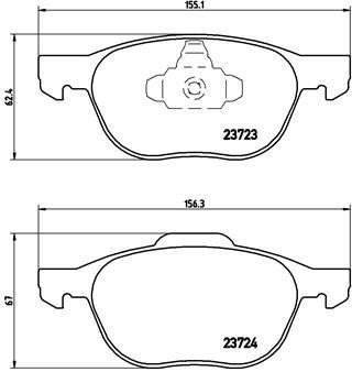 Тормозные колодки дисковые BREMBO XTRA, комплект Brembo P 24 061X