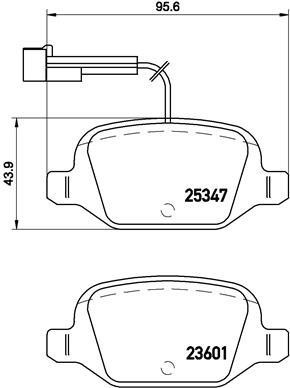 Тормозные колодки дисковые, комплект Brembo P 23 146