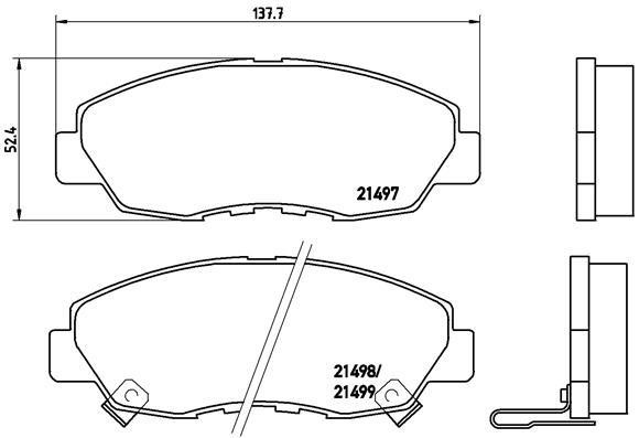 Тормозные колодки дисковые, комплект Brembo P 28 042