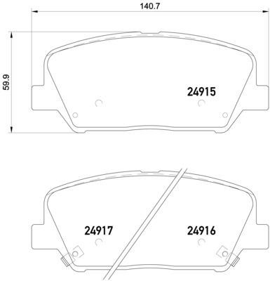 Тормозные колодки дисковые BREMBO XTRA, комплект Brembo P 30 065X