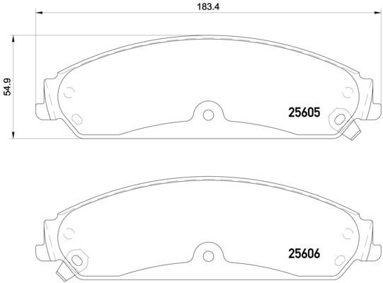 Тормозные колодки дисковые, комплект Brembo P 23 149