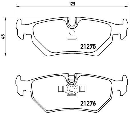 Тормозные колодки дисковые, комплект Brembo P 23 062