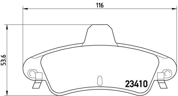 Тормозные колодки дисковые, комплект Brembo P 24 070