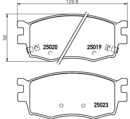 Тормозные колодки дисковые, комплект Brembo P 30 069