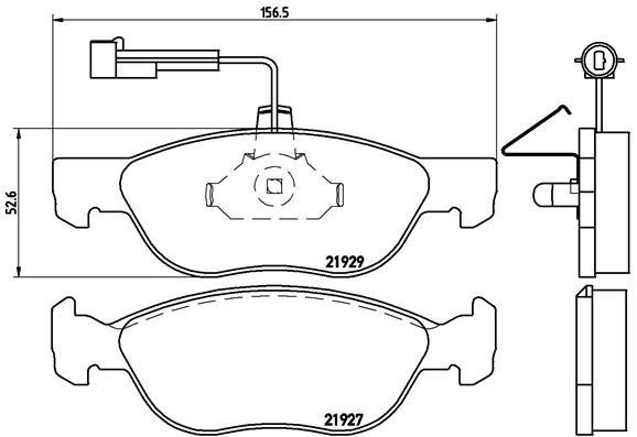 Тормозные колодки дисковые, комплект Brembo P 23 071