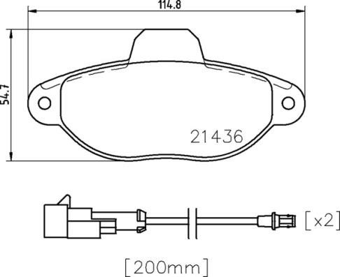 Тормозные колодки дисковые, комплект Brembo P 24 147