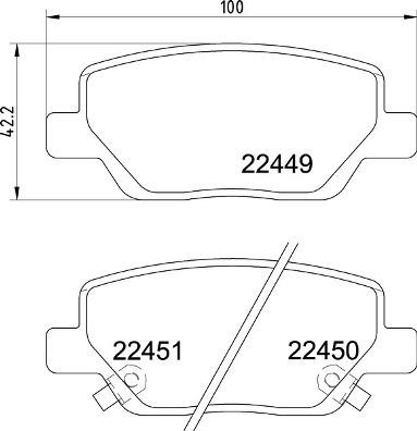 Тормозные колодки дисковые, комплект Brembo P 23 179