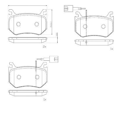 Тормозные колодки дисковые, комплект Brembo P 23 184