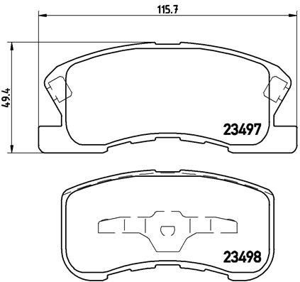 Тормозные колодки дисковые, комплект Brembo P 16 008