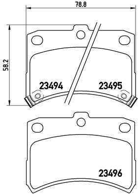 Тормозные колодки дисковые, комплект Brembo P 16 009
