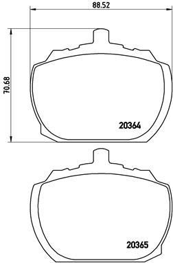 Тормозные колодки дисковые, комплект Brembo P 24 004