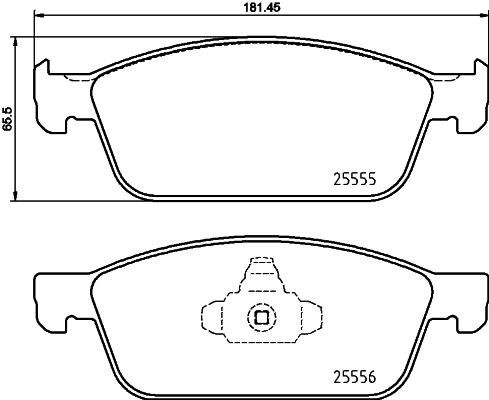 Тормозные колодки дисковые, комплект Brembo P 24 199