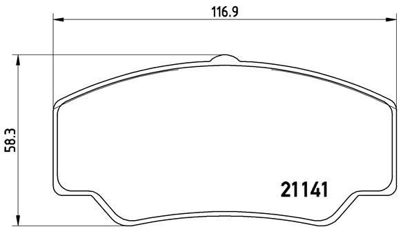 Тормозные колодки дисковые, комплект Brembo P 24 023