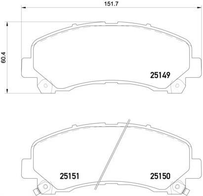 Тормозные колодки дисковые, комплект Brembo P 34 007