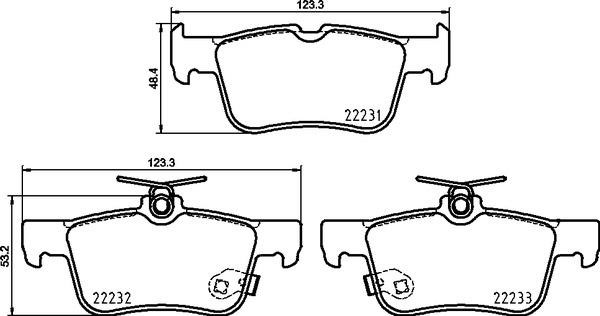 Тормозные колодки дисковые, комплект Brembo P 24 217