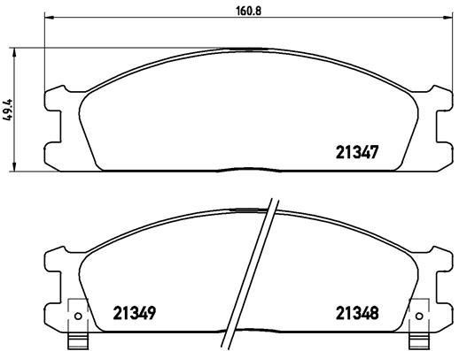 Тормозные колодки дисковые, комплект Brembo P 24 026