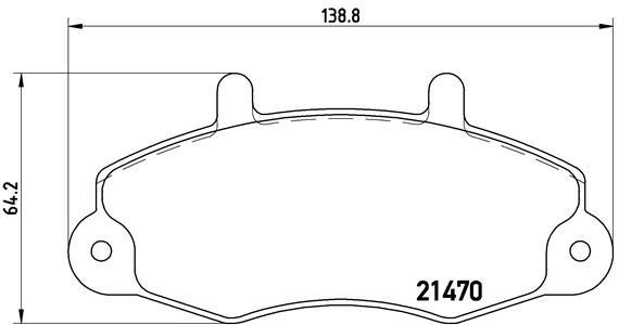 Тормозные колодки дисковые, комплект Brembo P 24 032