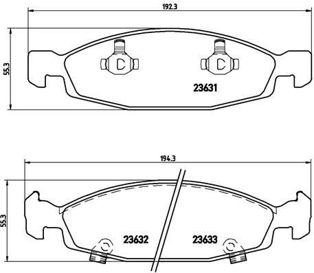 Тормозные колодки дисковые, комплект Brembo P 37 005