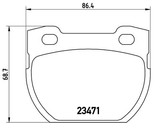 Тормозные колодки дисковые, комплект Brembo P 44 006