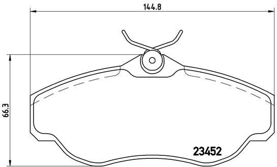 Тормозные колодки дисковые, комплект Brembo P 44 008