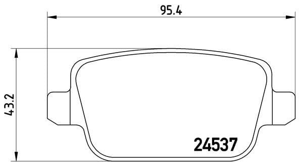 Тормозные колодки дисковые, комплект Brembo P 44 016