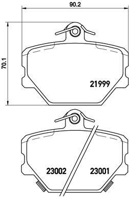 Тормозные колодки дисковые, комплект Brembo P 50 038