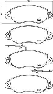 Тормозные колодки дисковые, комплект Brembo P 56 042