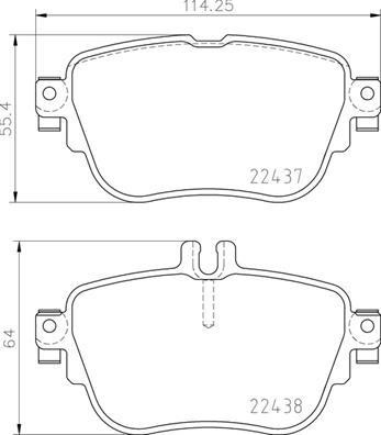 Тормозные колодки дисковые, комплект Brembo P 50 136