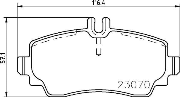 Тормозные колодки дисковые, комплект Brembo P 50 047