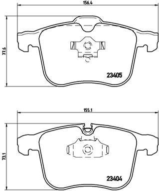 Тормозные колодки дисковые, комплект Brembo P 59 049