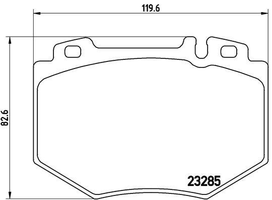 Тормозные колодки дисковые, комплект Brembo P 50 048
