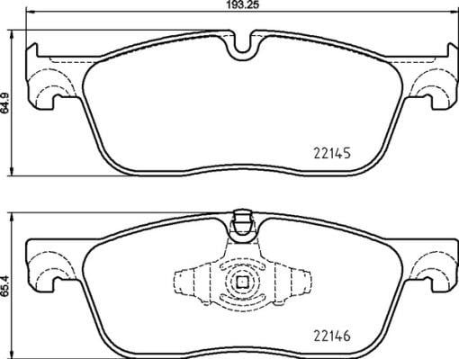 Тормозные колодки дисковые, комплект Brembo P 44 026