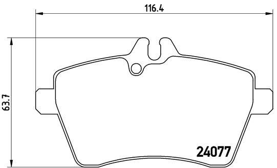 Тормозные колодки дисковые, комплект Brembo P 50 054