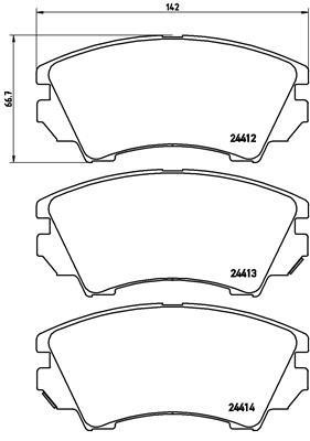 Тормозные колодки дисковые BREMBO XTRA, комплект Brembo P 59 055X