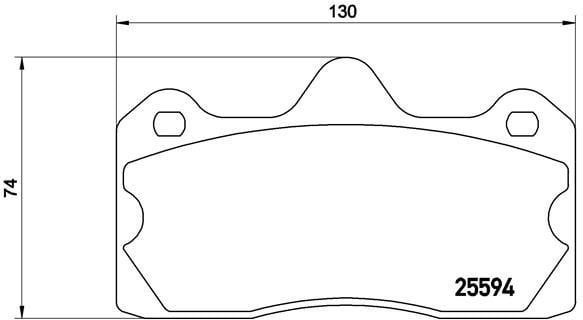Тормозные колодки дисковые, комплект Brembo P 47 002