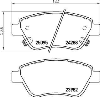 Тормозные колодки дисковые, комплект Brembo P 59 081